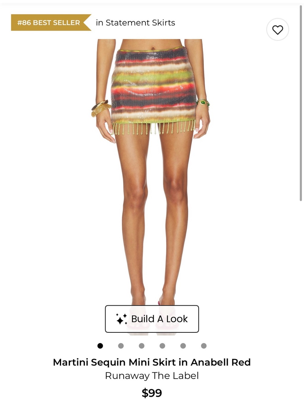 Runaway The Label Martini Sequin Mini Skirt